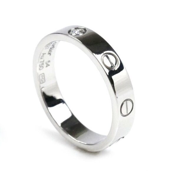 CARTIER 18k Silver Diamond Love Ring - Picture 2 of 8